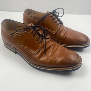 Kampgen Elegant Tan Leather Men's Oxfords